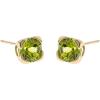 imageGin ampamp Grace 10K Yellow Gold Genuine Peridot Stud Earring for Women Holiday Gifts