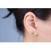 imageGin ampamp Grace 10K Yellow Gold Genuine Peridot Stud Earring for Women Holiday Gifts