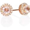 imageGin ampamp Grace 14K Rose Gold Genuine Morganite Diamond I1I2 Stud Earring for Women