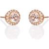 imageGin ampamp Grace 14K Rose Gold Genuine Morganite Diamond I1I2 Stud Earring for Women