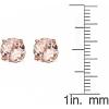 imageGin ampamp Grace 14K Rose Gold Genuine Morganite Earrings for women  Ethically authentically ampamp organically sourced Round shaped Morganite handcrafted jewelry for her