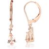 imageGin ampamp Grace 14K Rose Gold Natural Morganite Diamond I1I2 Earring for Women
