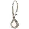 imageGin ampamp Grace 14K White Gold Natural Diamond I1I2 ampamp Pear Cut Genuine Morganite LeverBack Dangle Earring for Women