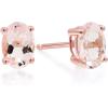 imageGin ampampGrace 14K Rose Gold Genuine Morganite Earrings for women  Ethically authentically ampamp organically sourced Ovalcut shaped Morganite handcrafted jewelry for her  Morganite Earrings for women