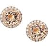 imageGin ampamp Grace 10K Rose Gold Genuine 16 Ct Morganite ampamp Natural Diamond I1I2 Stud Earring for Women