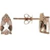 imageGin ampamp Grace 10K Rose Gold Natural Diamond I1I2 ampamp Morganite Stud Earring for Women