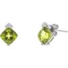 imageGin ampamp Grace 10K White Gold Natural DiamondI1 Stud Earring with Genuine Peridot Daily Work Wear Jewelry for Women Gifts for Her