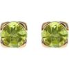 imageGin ampamp Grace 10K Yellow Gold Genuine Peridot Stud Earring for Women Holiday Gifts