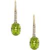 imageGin ampamp Grace 10K Yellow Gold Natural DiamondI1 Lever Back Drop Style Earring with Genuine Peridot Daily Work Wear Jewerly for Women Gifts for Her