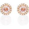 imageGin ampamp Grace 14K Rose Gold Genuine Morganite Diamond I1I2 Stud Earring for Women