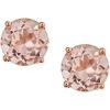 imageGin ampamp Grace 14K Rose Gold Genuine Morganite Earrings for women  Ethically authentically ampamp organically sourced Round shaped Morganite handcrafted jewelry for her