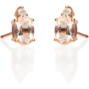 imageGin ampamp Grace 10K Rose Gold Genuine Morganite Earrings for Women Holiday Gifts  Ethically Authentically ampamp Organically Sourced Ovalcut shaped Morganite handcrafted jewelry for her  Morganite Earrings for Women Holiday Gifts
