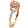 imageGin and Grace 14K Rose Gold Genuine Morganite Ring with Diamonds for women  Ethically authentically ampamp organically sourced Ovalcut shaped Morganite handcrafted jewelry for her  Morganite Ring for women
