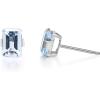 imageGin ampamp Grace 10K White Gold Genuine Aquamarine Earrings for Women Holiday Gifts  Ethically Authentically ampamp Organically Sourced Emeraldcut shaped Stud Aquamarine handcrafted jewelry for her