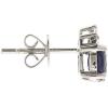 imageGin ampamp Grace 10K White Gold Genuine Blue Sapphire ampamp Natural Diamond I1I2 Stud Earring for Women