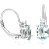 imageGin ampamp Grace 10K White Gold Natural Diamond I1I2 ampamp Genuine Aquamarine Lever Back Earring for Women