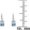 imageGin ampamp Grace 10K White Gold Natural Diamond I1I2 ampamp Genuine Aquamarine Lever Back Earring for Women