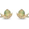 imageGin ampamp Grace 10K Yellow Gold Ethiopian Opal earrings with Diamonds for women  Ethically authentically ampamp organically sourced Round shaped opal handcrafted jewelry for her  Opal Earrings for women