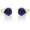 imageGin ampamp Grace 10K Yellow Gold Genuine Blue Sapphire Stud Earring for Women