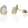 imageGin ampamp Grace 10K Yellow Gold Natural Opal ampamp Diamond I1I2 Earring for Women