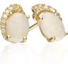 imageGin ampamp Grace 10K Yellow Gold Natural Opal ampamp Diamond I1I2 Earring for Women