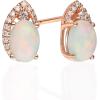 imageGin ampamp Grace 14K Rose Gold Natural Opal Diamond SI1 Stud Earrings for Women
