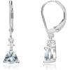 imageGin ampamp Grace 14K White Gold Natural Aquamarine Diamond I1I2 Earring for Women