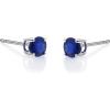 imageGin ampamp Grace 14K White Gold Natural Blue Sapphire Earring for Women