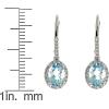 imageGin ampamp Grace 14k White Gold Genuine Aquamarine Diamond SI1 Drop Earring for Women
