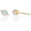 imageGin ampamp Grace Womens 10K Yellow Gold Natural Ethiopian Opal Earrings With Diamonds Round Shaped Stud Earrings GJ18793EEO