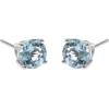 imageGin ampamp Grace womens 14K White Gold Genuine Aquamarine Earrings With Diamonds  Ethically Authentically ampamp Organically Sourced RoundCut Shaped Aquamarine HandCrafted Jewelry RD60EAQ