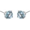 imageGin ampamp Grace womens 14K White Gold Genuine Aquamarine Earrings With Diamonds  Ethically Authentically ampamp Organically Sourced RoundCut Shaped Aquamarine HandCrafted Jewelry RD60EAQ