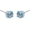 imageGin ampamp Grace womens 14K White Gold Genuine Aquamarine Earrings With Diamonds  Ethically Authentically ampamp Organically Sourced RoundCut Shaped Stud Aquamarine HandCrafted Jewelry RD50EAQ