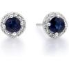 imageGin ampamp Grace womens 14K White Gold Genuine Blue Sapphire Earrings With Diamonds  Ethically Authentically ampamp Organically Sourced RoundCut Shaped Sapphire HandCrafted Jewelry QA0869EBS
