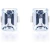 imageGin ampamp Grace 10K White Gold Genuine Aquamarine Earrings for Women Holiday Gifts  Ethically Authentically ampamp Organically Sourced Emeraldcut shaped Stud Aquamarine handcrafted jewelry for her