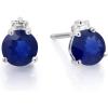 imageGin ampamp Grace 10K White Gold Genuine Blue Sapphire Round Stud Earring for Women