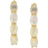 imageGin ampamp Grace 10K Yellow Gold Natural Opal Hoop Earring for Women