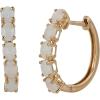 imageGin ampamp Grace 10K Yellow Gold Natural Opal Huggie Hoop Earring for Women