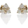 imageGin ampamp Grace 10K Yellow Gold Natural Opal ampamp Diamond I1I2 3 Stone Earring Stud Earring for Women