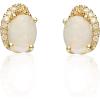 imageGin ampamp Grace 10K Yellow Gold Natural Opal ampamp Diamond I1I2 Earring for Women