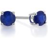 imageGin ampamp Grace 14K White Gold Natural Blue Sapphire Earring for Women