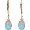imageGin ampamp Grace womens 14K Natural Ethiopian Opal Earrings With Diamonds  Ethically Authentically ampamp Organically Sourced Oval Shaped Opal HandCrafted Jewelry  Opal Earrings QA0745EEO Rose Gold