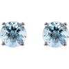 imageGin ampamp Grace womens 14K White Gold Genuine Aquamarine Earrings With Diamonds  Ethically Authentically ampamp Organically Sourced RoundCut Shaped Stud Aquamarine HandCrafted Jewelry RD50EAQ