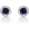imageGin ampamp Grace womens 14K White Gold Genuine Blue Sapphire Earrings With Diamonds  Ethically Authentically ampamp Organically Sourced RoundCut Shaped Sapphire HandCrafted Jewelry QA0869EBS