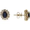 imageGin ampamp Grace womens 14K Yellow Gold With Natural Blue Sapphire And Natural Diamond I1 Stud Earring GJ7332EBS