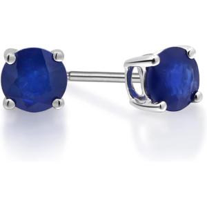 imageGin ampamp Grace 14K White Gold Natural Blue Sapphire Earring for Women
