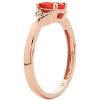 imageGin ampamp Grace 10K Rose Gold Natural Fire Opal ampamp Diamond Eternity Propose Promise Ring for Women