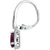 imageGin ampamp Grace 10K White Gold Genuine Ruby and Natural Diamond I1 dangel Earring for Women