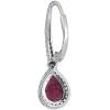 imageGin ampamp Grace 10K White Gold Genuine Ruby and Natural Diamond I1 dangel Earring for Women