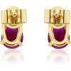 imageGin ampamp Grace 10K Yellow Gold Genuine Ruby Oval and Natural Diamond I1 Stud Earring for Women